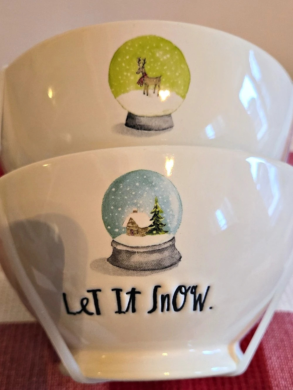 Rae Dunn Let It Snow Ornament Set NWT